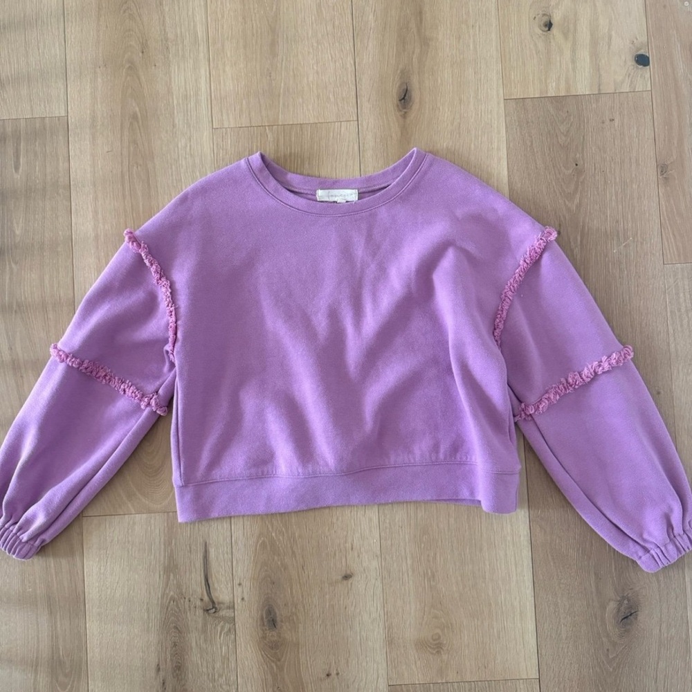 Fanco Boutique Pink/Purple Fringe Sweatshirt